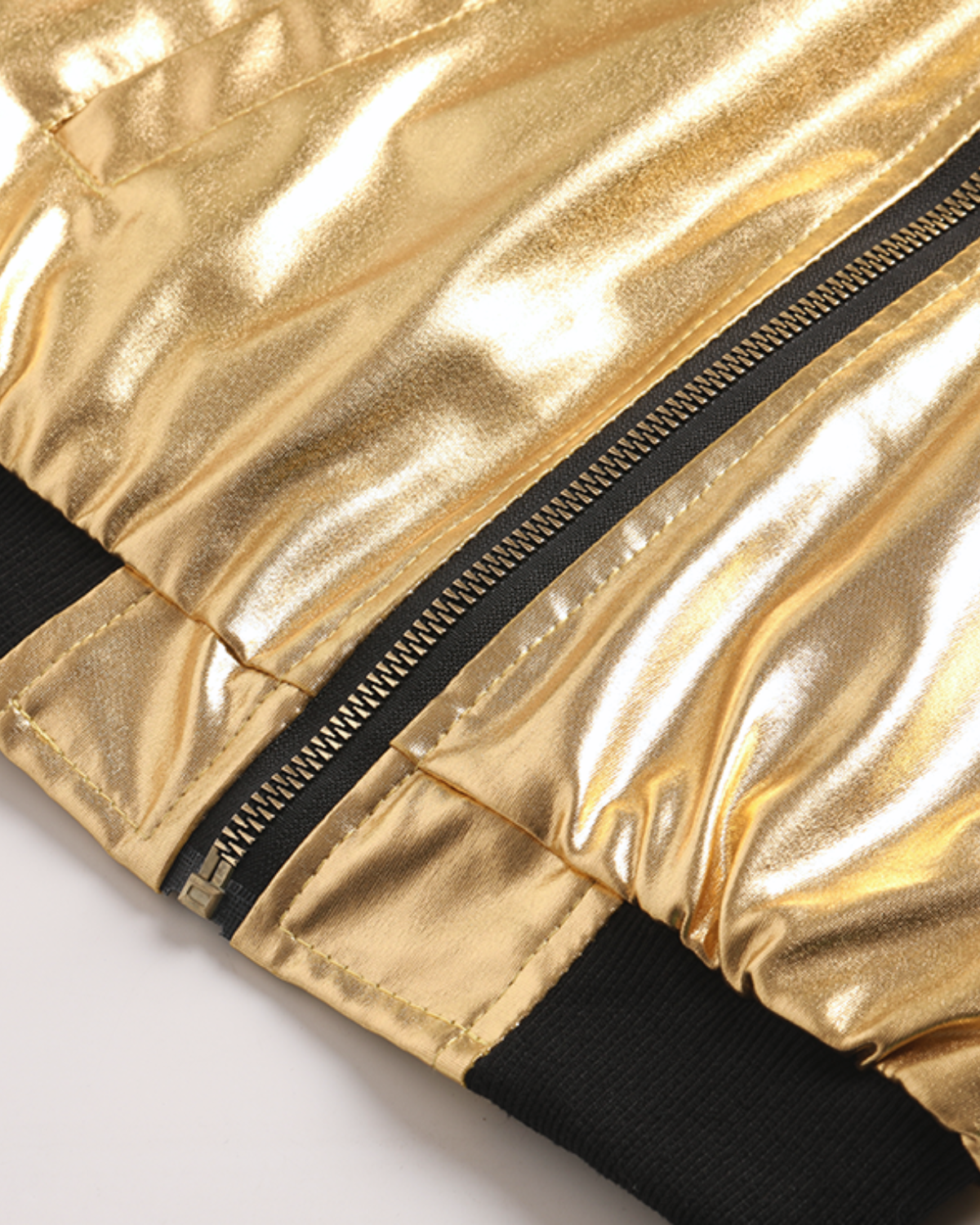 Sequin Metallic Bomber Jacket