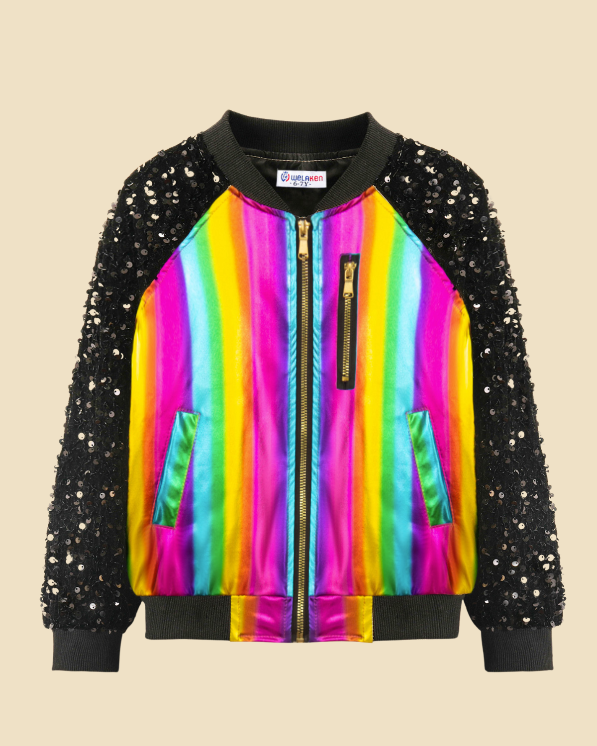 Sequin Metallic Bomber Jacket