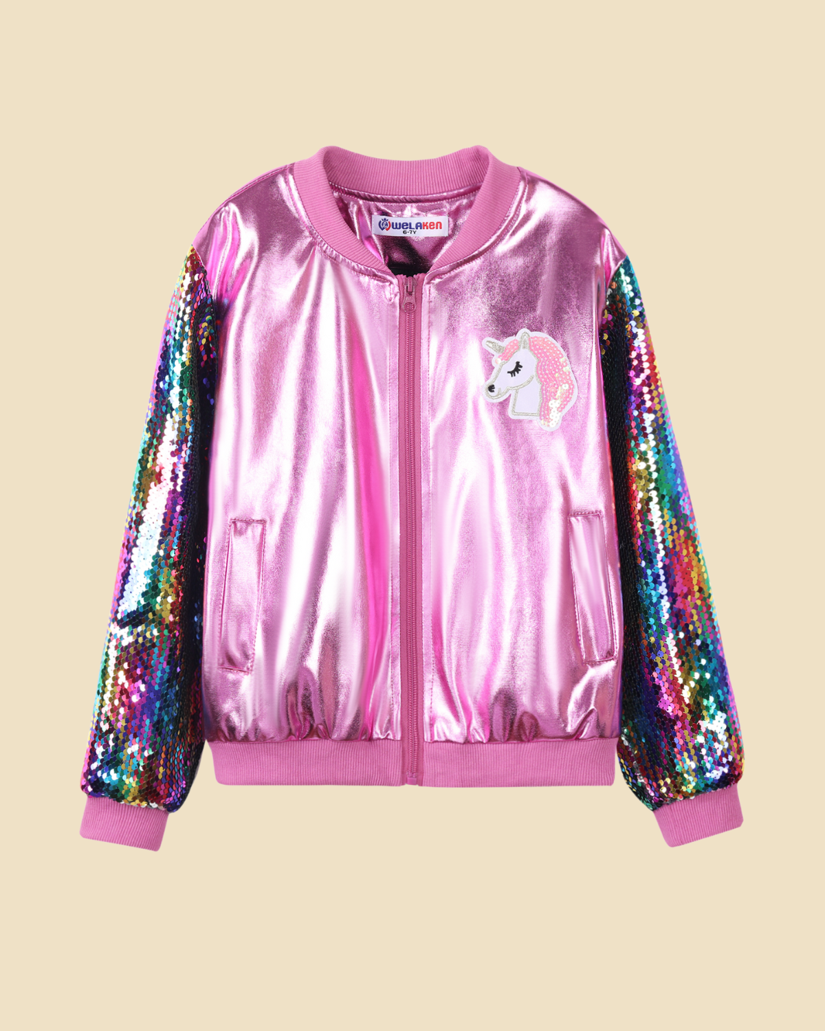 Unicorn Sequin Bomber Jacket