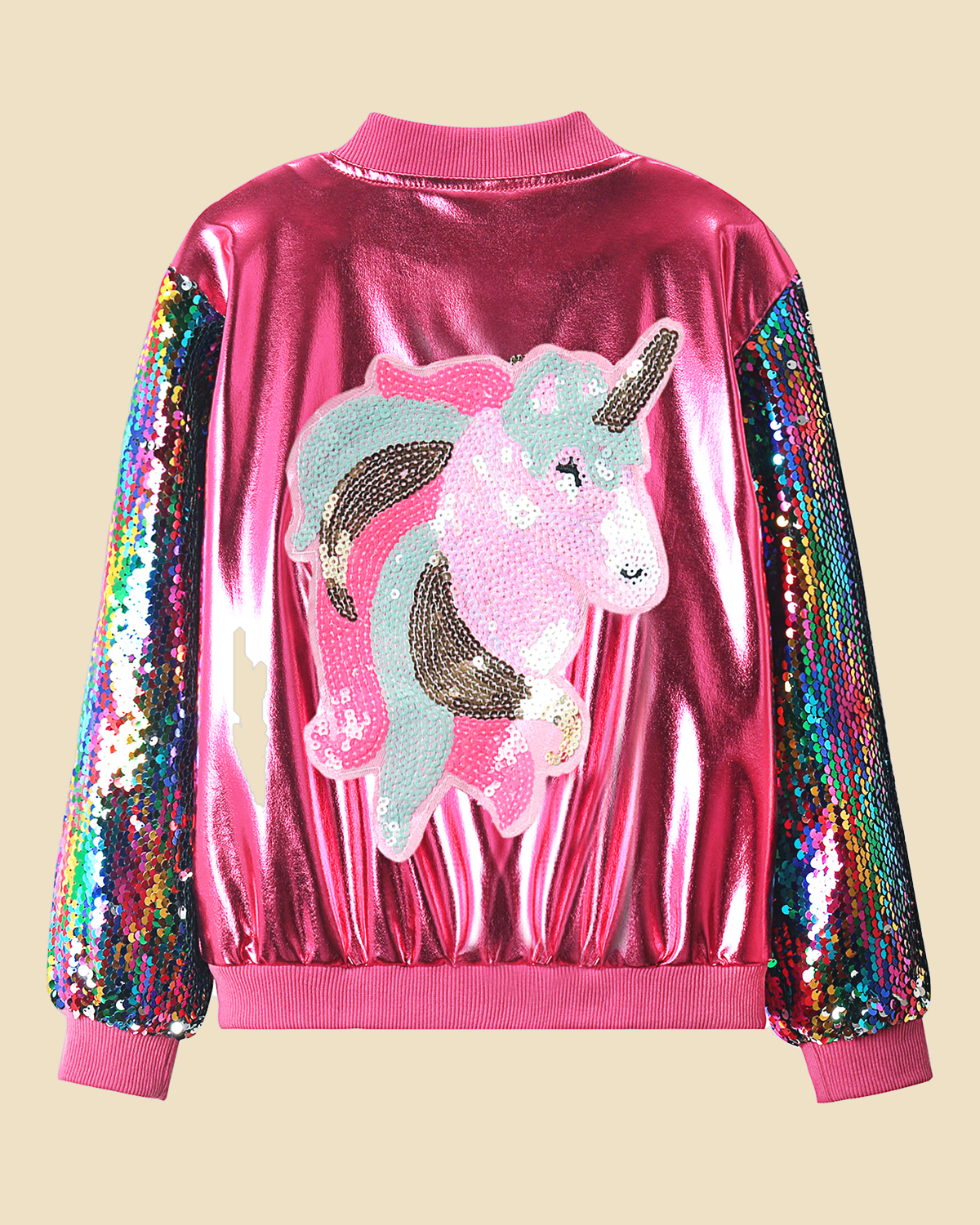 Unicorn Sequin Bomber Jacket