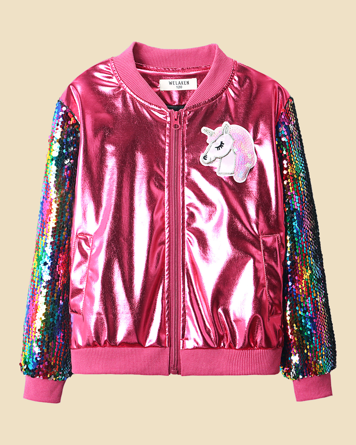 Unicorn Sequin Bomber Jacket