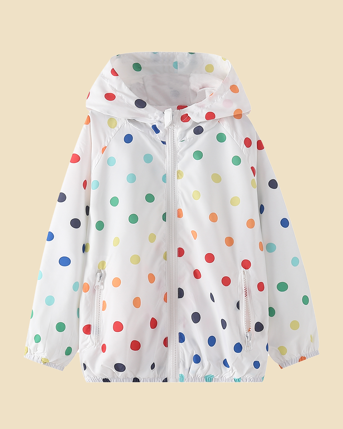 Lightweight Dot Print Jacket White