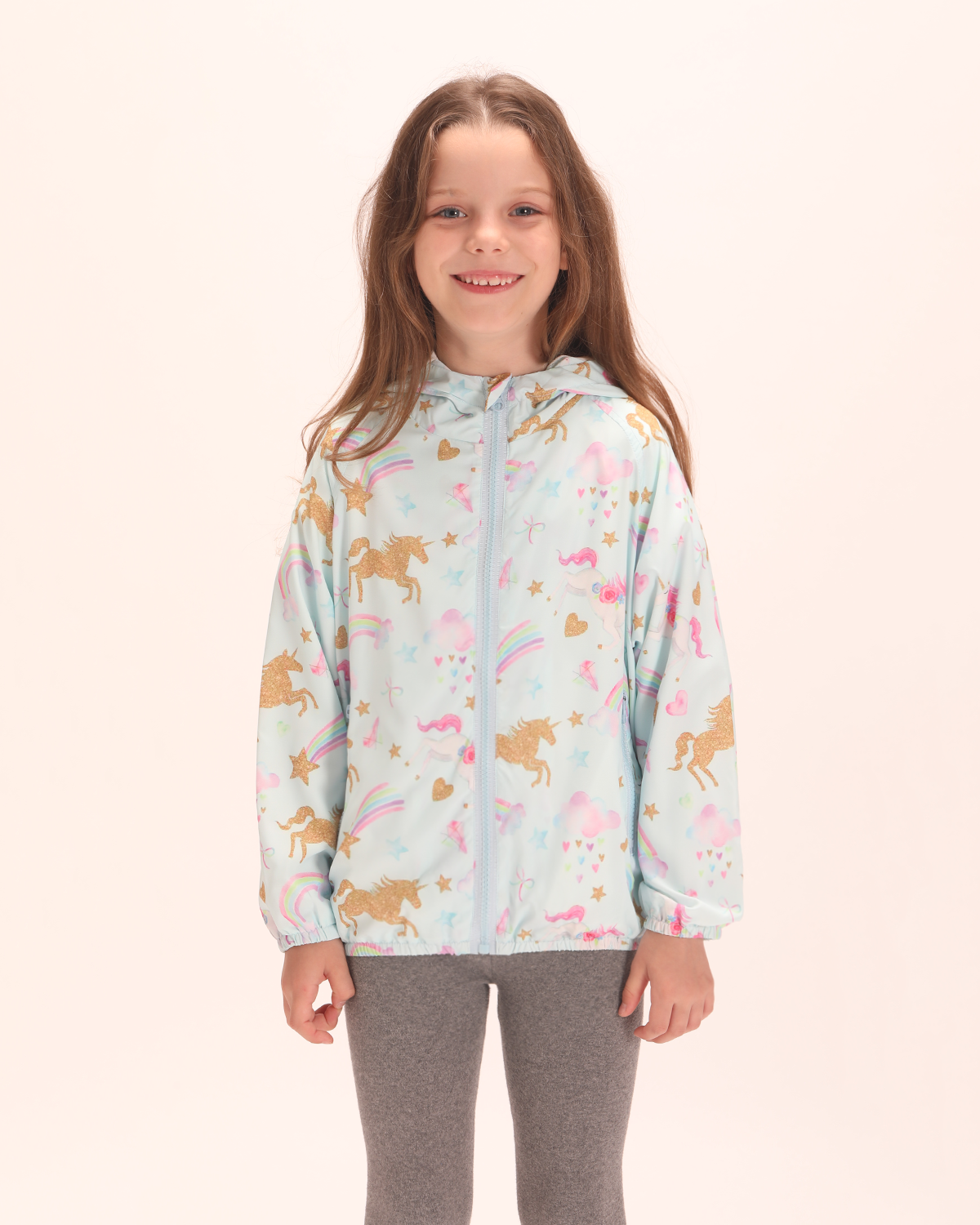 Lightweight Unicorn Print Jacket Blue