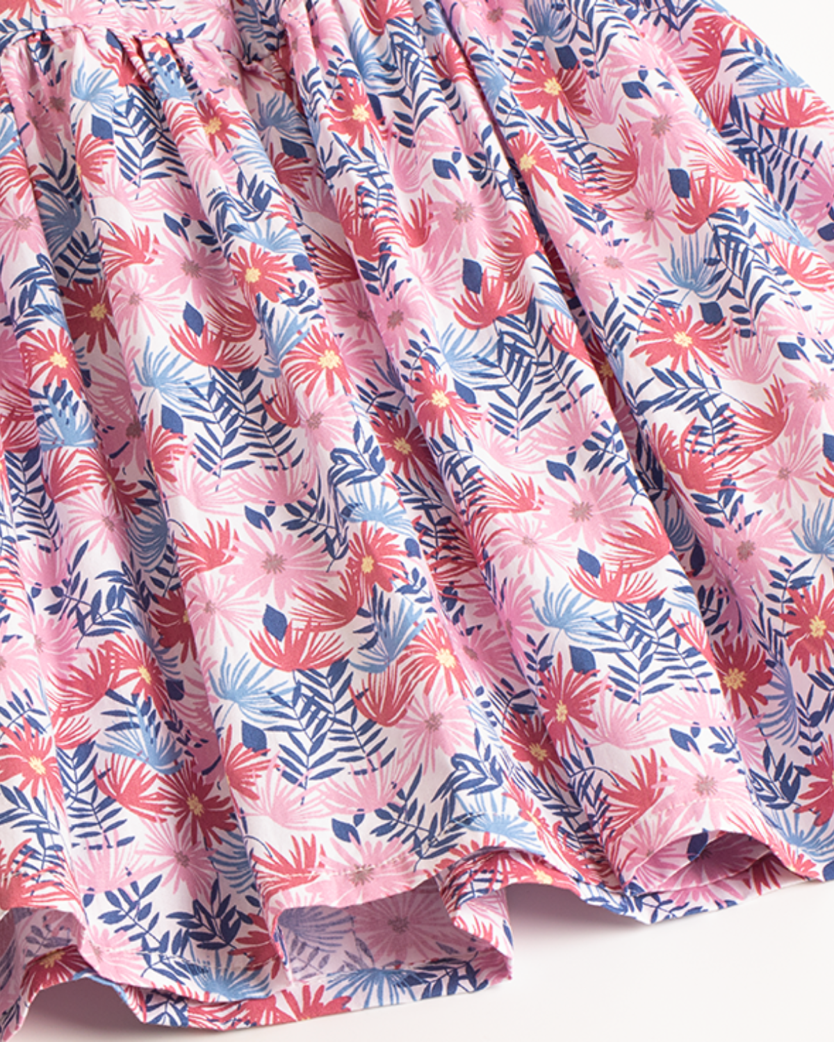 Girls Floral Midi Skirt Pink