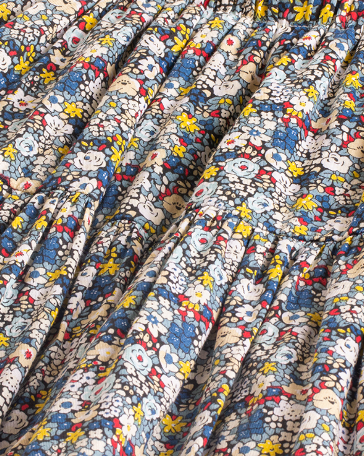 Girls Floral Midi Skirt Blue
