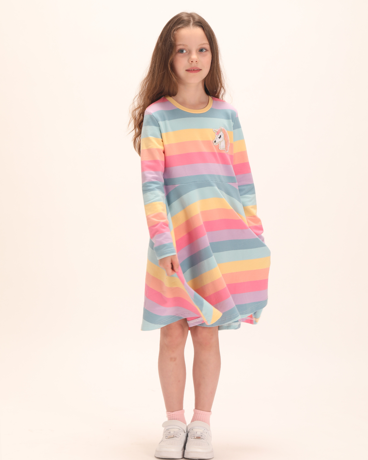 Unicorn Rainbow Striped Dress for Girls: A Magical Journey