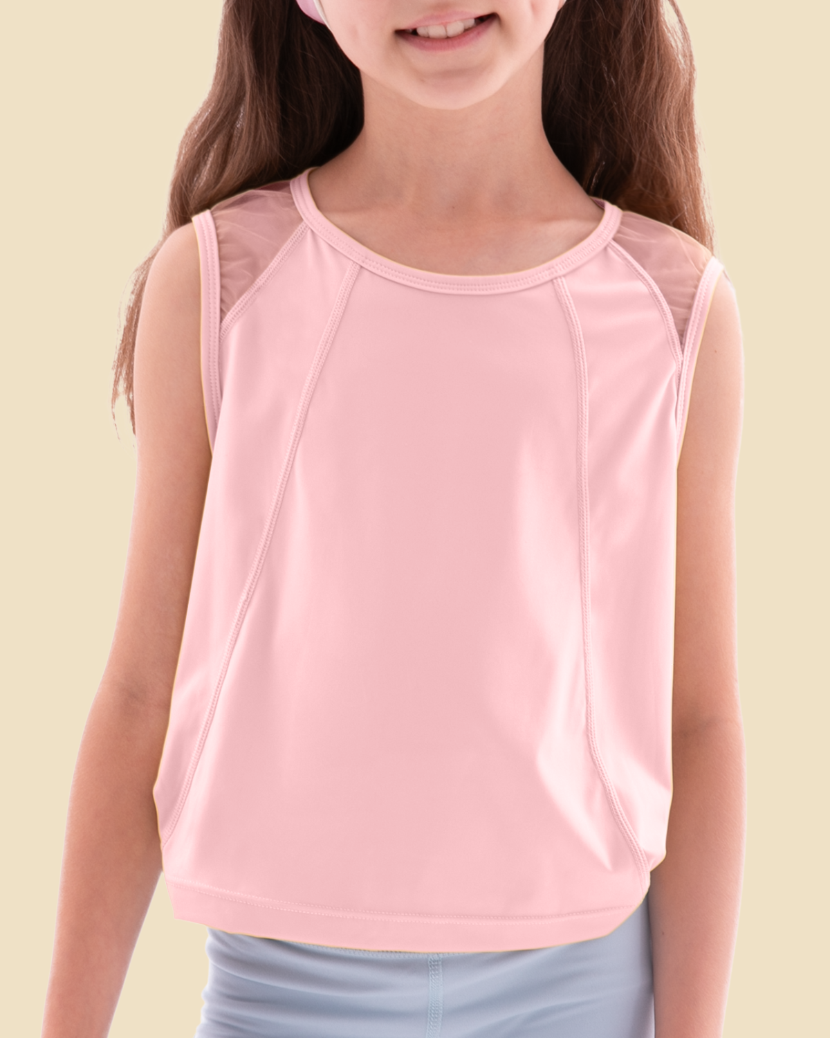 Active Mesh Back Tank Top
