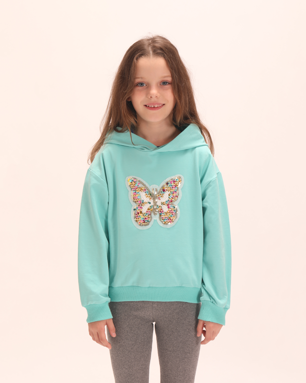 Shimmering Butterfly Patch Sweatshirt