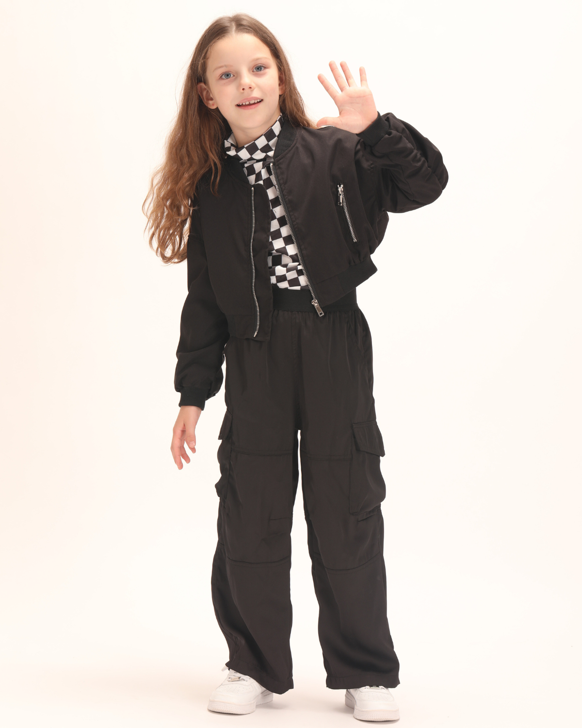 Fly High: Girls' Lightweight Multi-Pocket Bomber Jacket