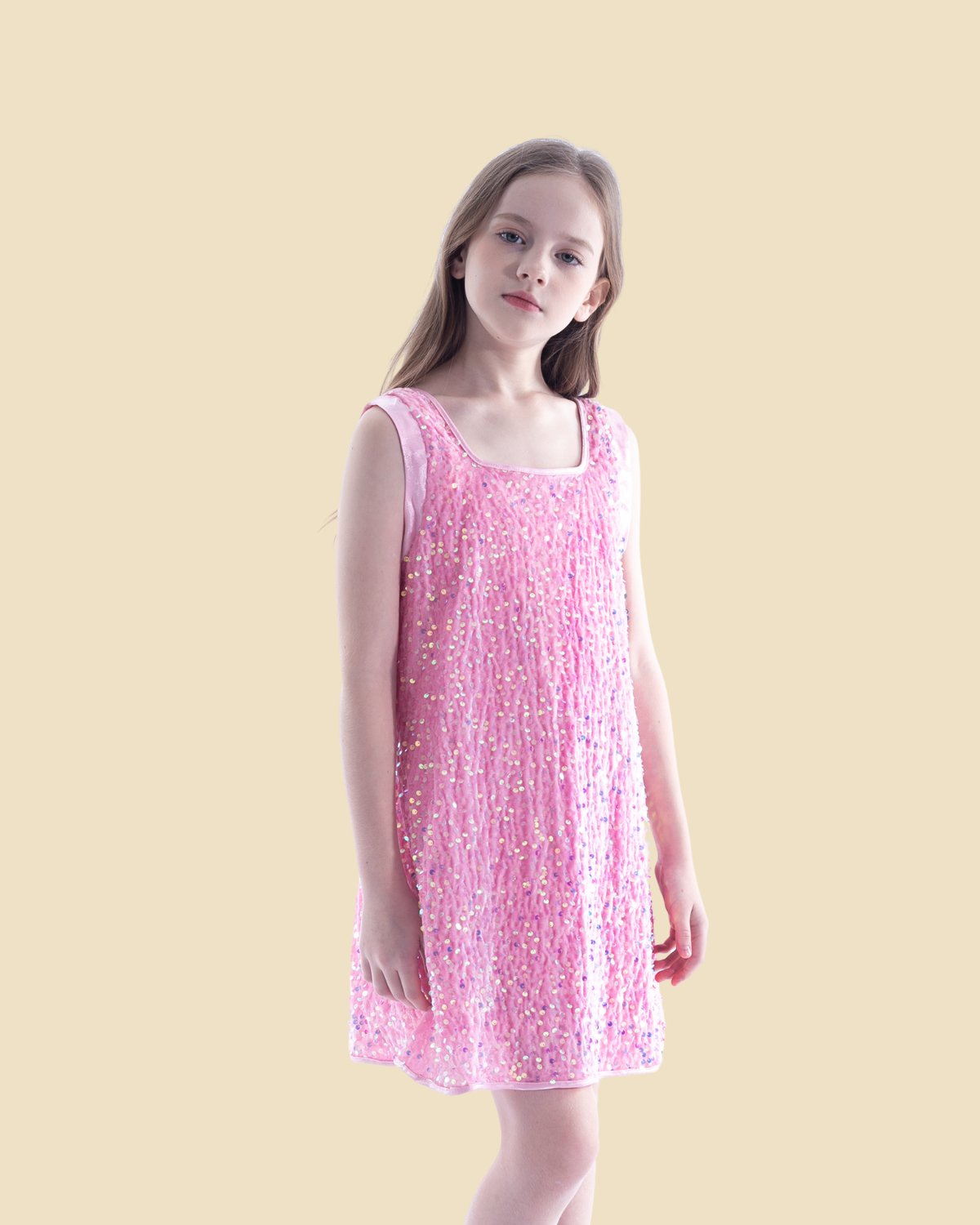 Girls Sequin Sleeveless Dress