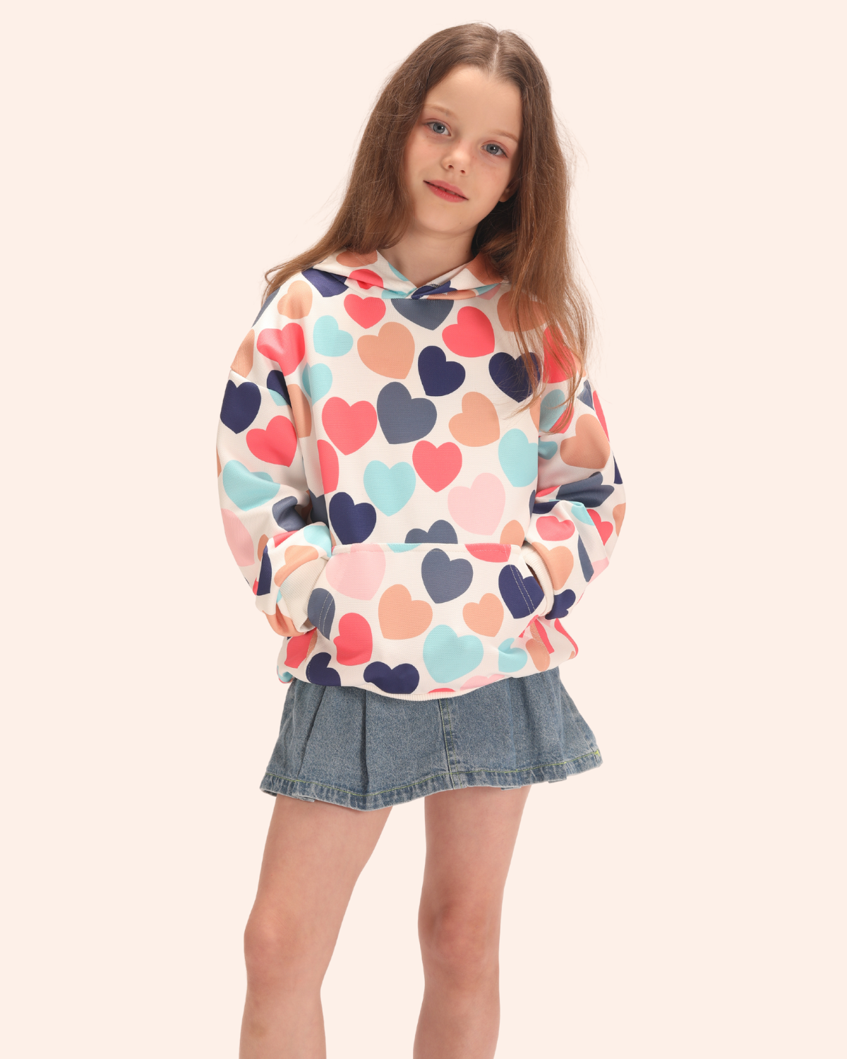 Denim Darling: Girls' Playful Denim Mini Skirt