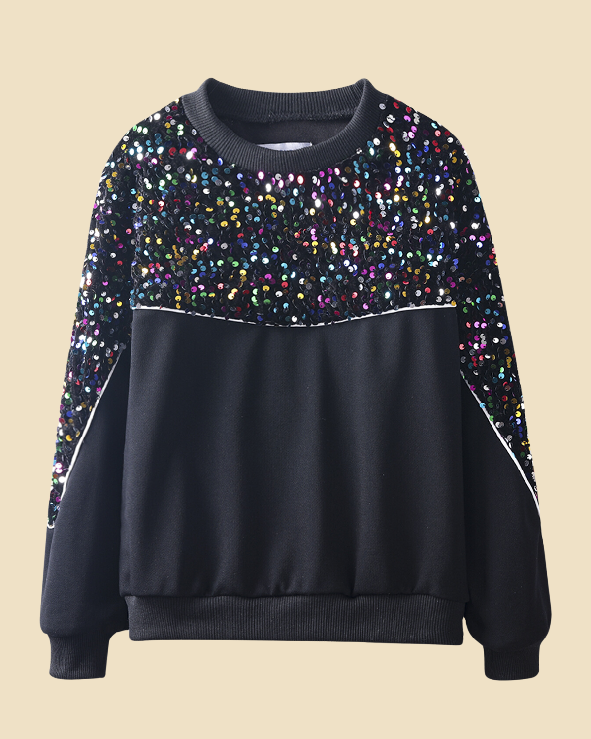 Shimmering Stars: Girls' Sparkling Sequin Sweatshirt