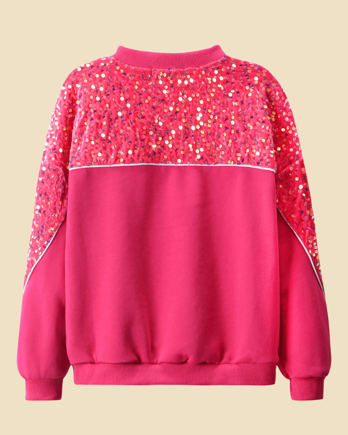 Shimmering Stars: Girls' Sparkling Sequin Sweatshirt