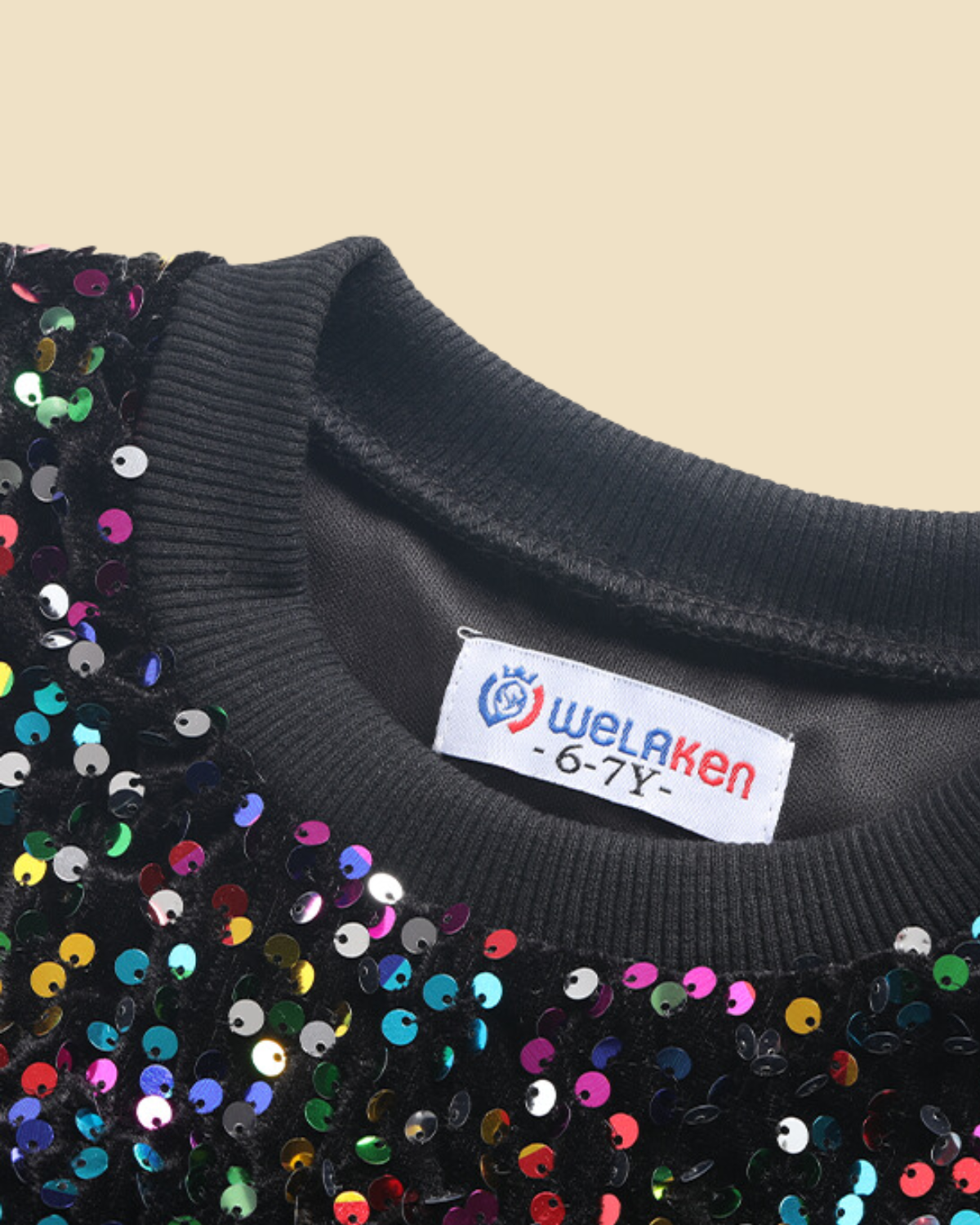 Shimmering Stars: Girls' Sparkling Sequin Sweatshirt