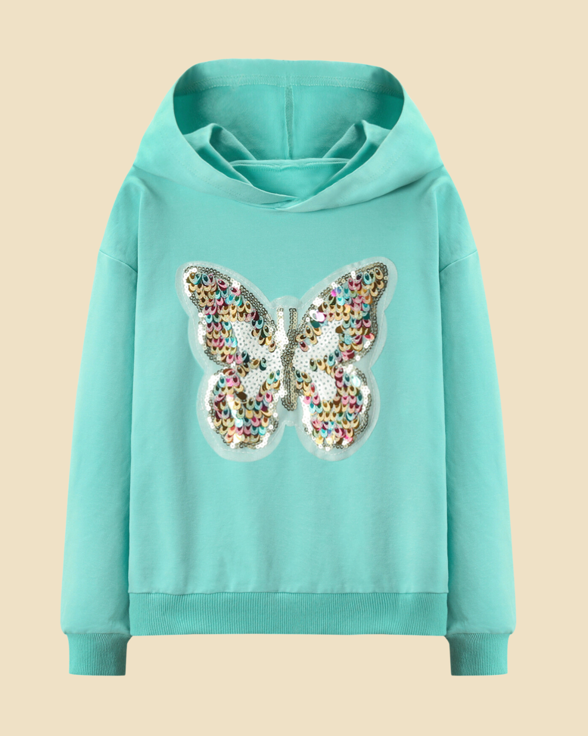 Shimmering Butterfly Patch Sweatshirt