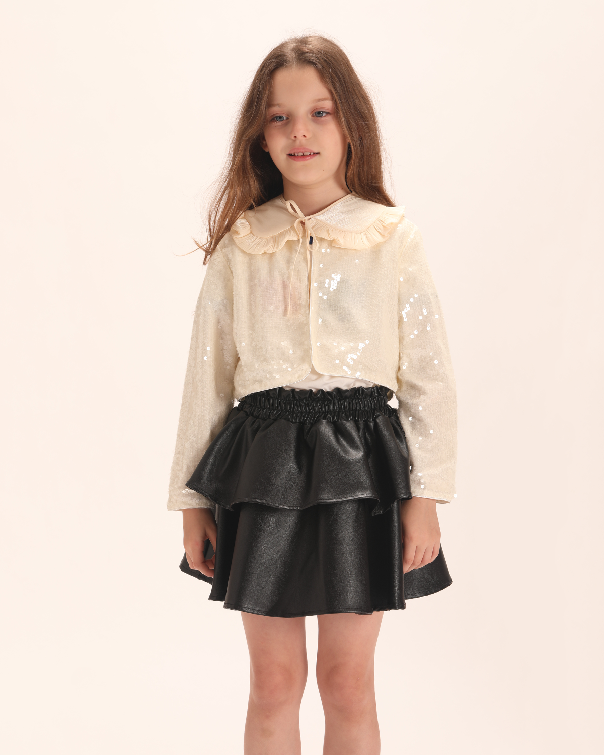 Shiny Shrug: GirlsSparkle Sequin Cardigan