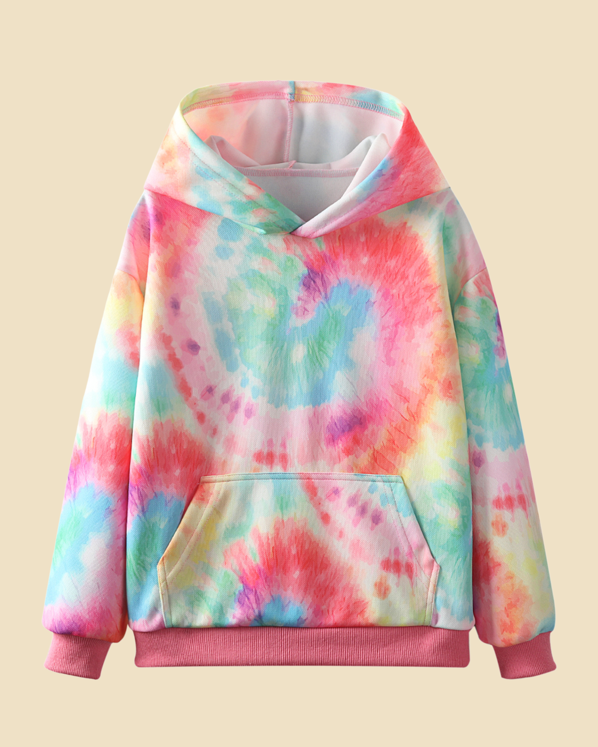 Twirls & Tie-Dye: Girls' Spiral Tie-Dye Hoodie