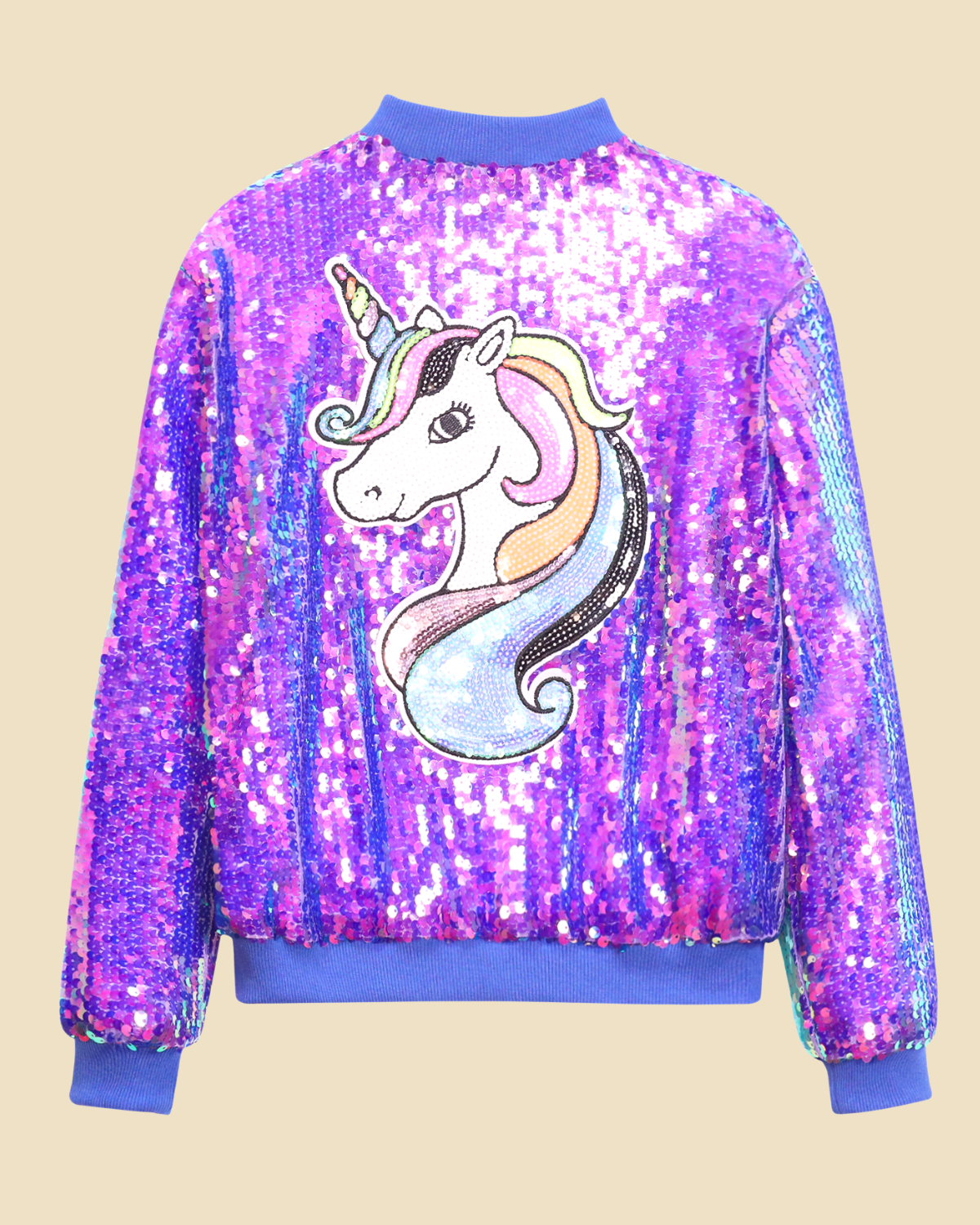 Sparkly Unicorn Sequin Jacket