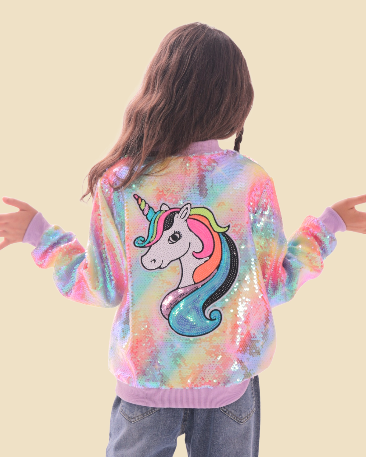 Sparkly Unicorn Sequin Jacket