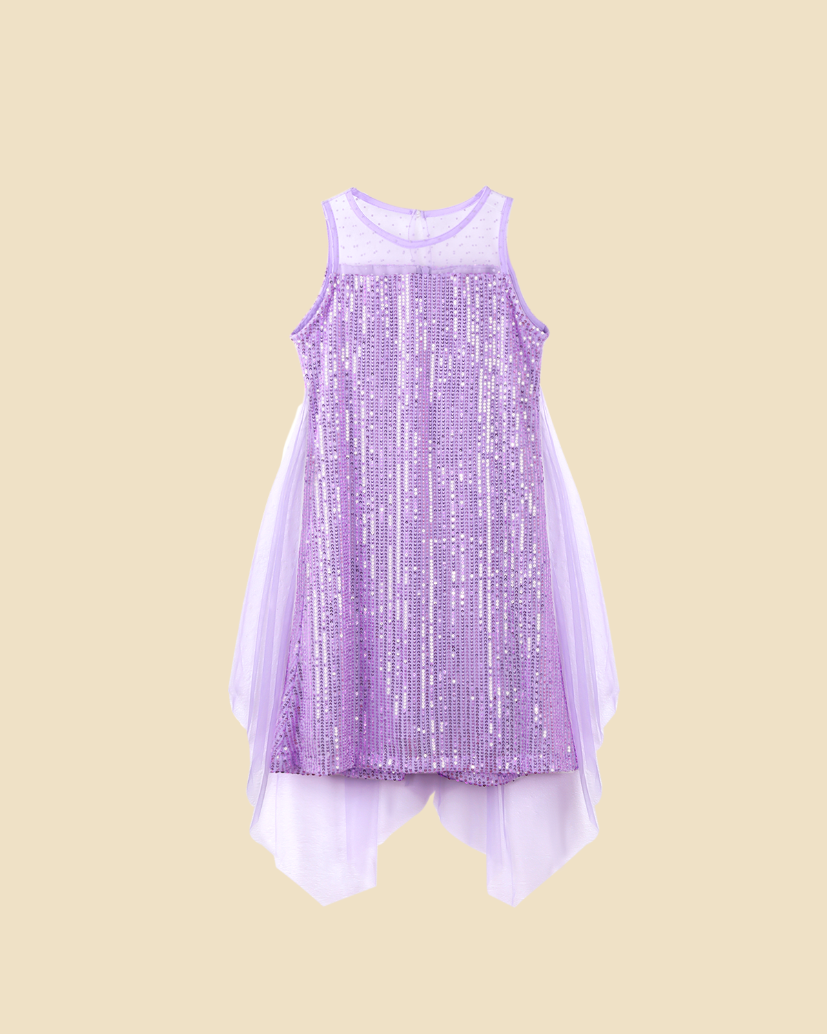 Girl Sequin Party Mesh Dress