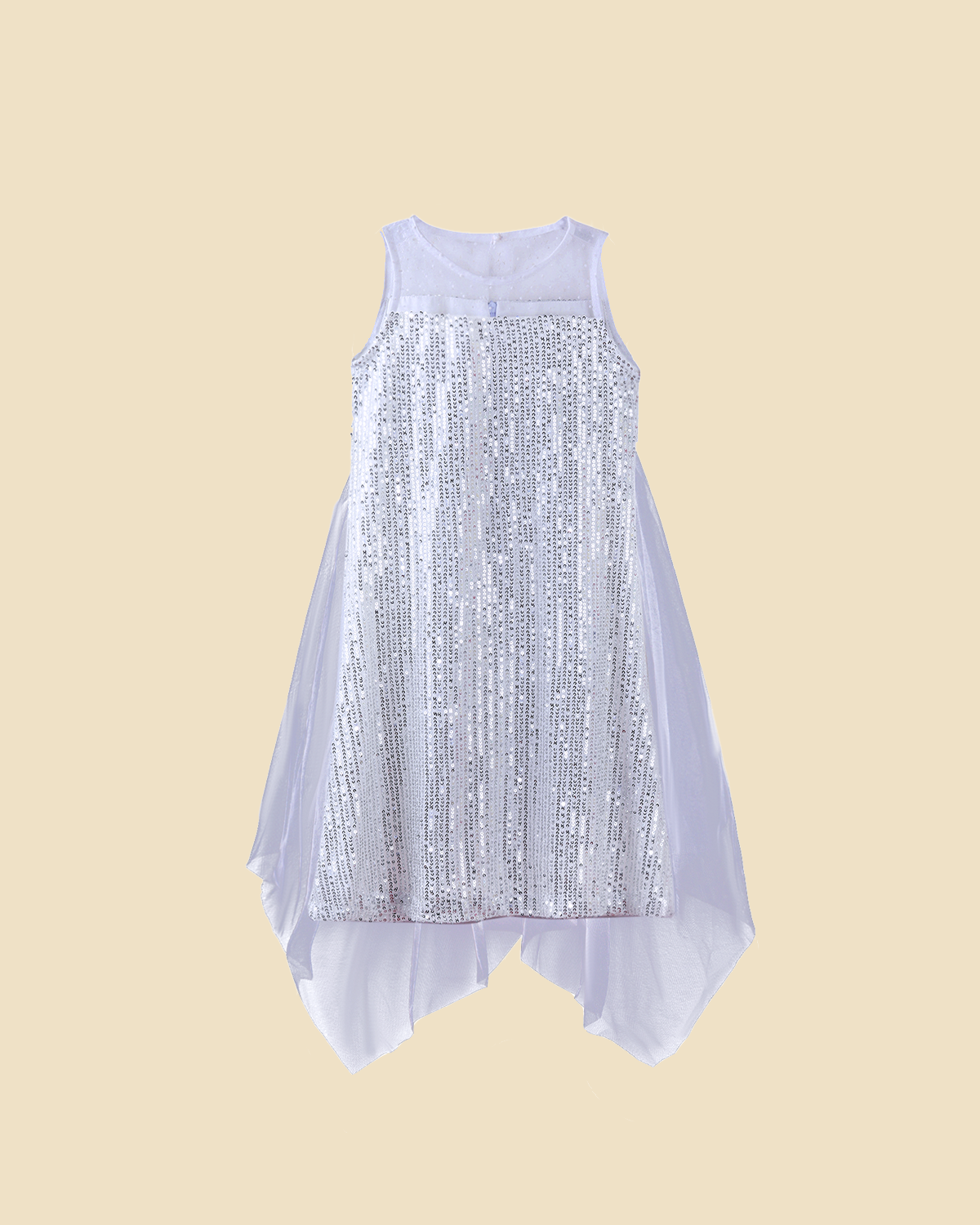 Girl Sequin Party Mesh Dress