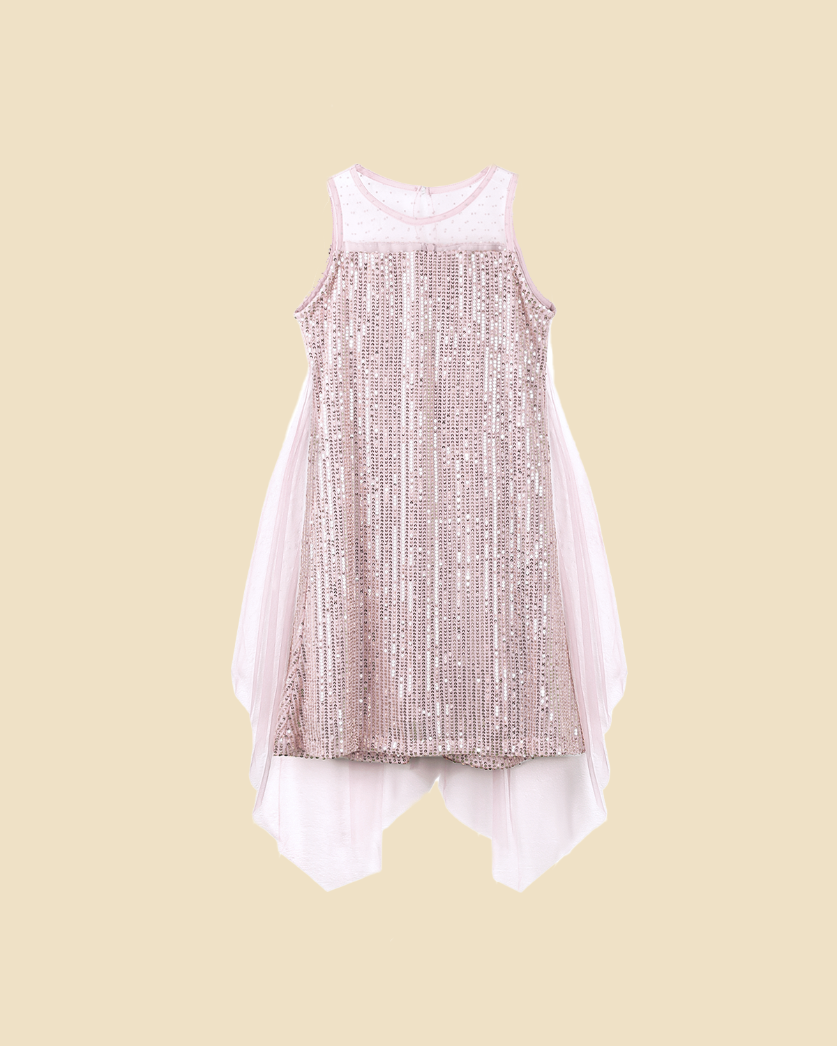 Girl Sequin Party Mesh Dress