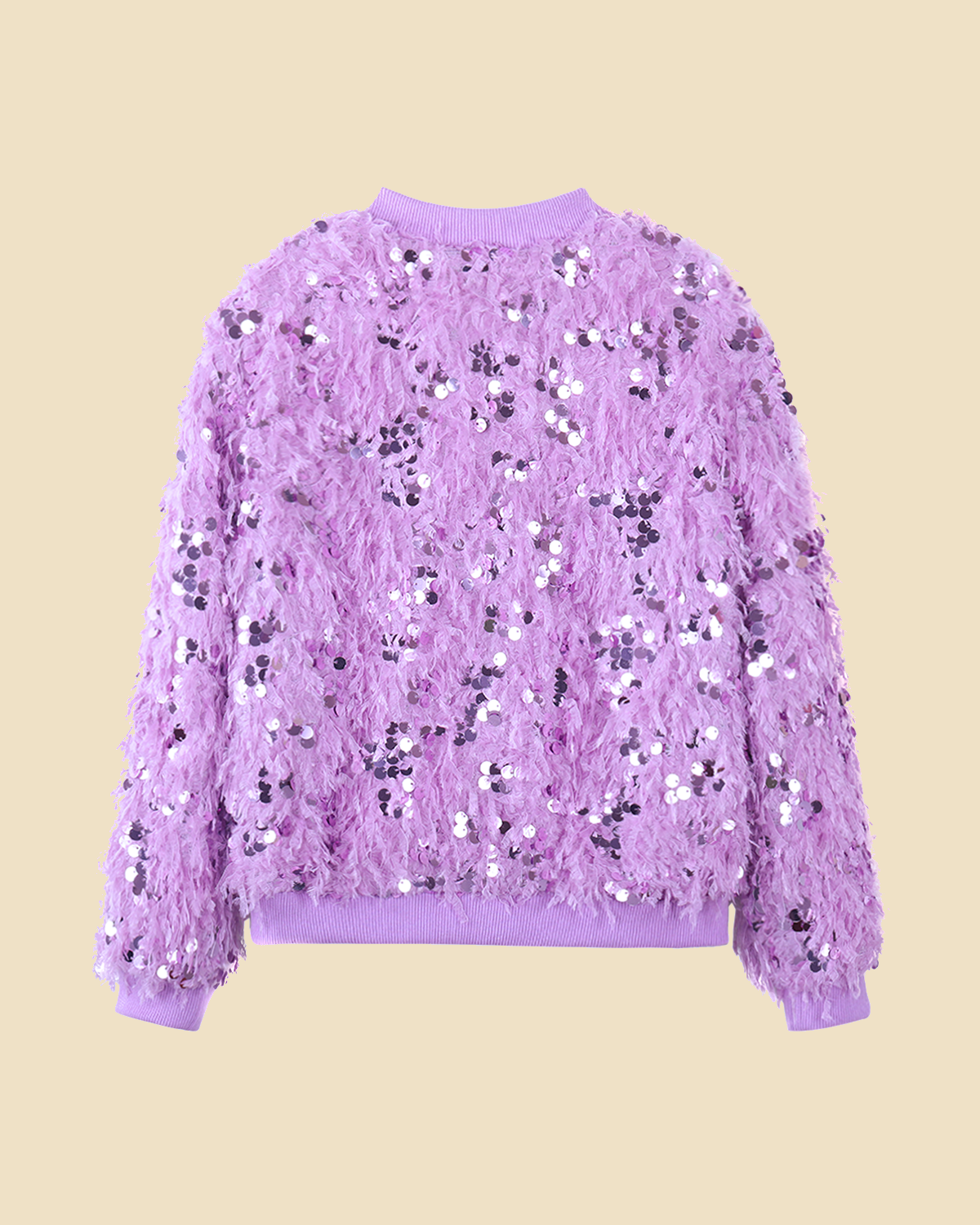 Faux Feather Sequin Jacket