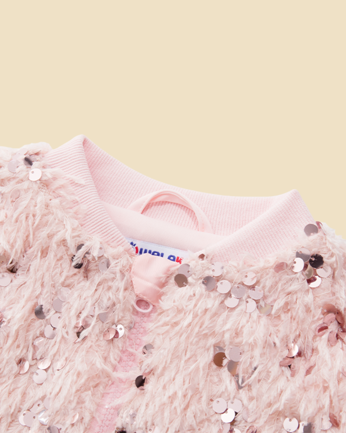 Faux Feather Sequin Jacket