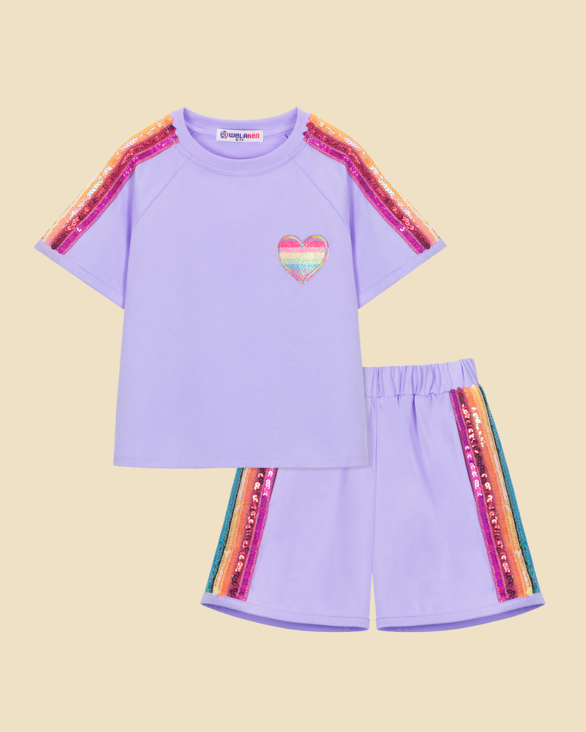 Rainbow Sequin Set