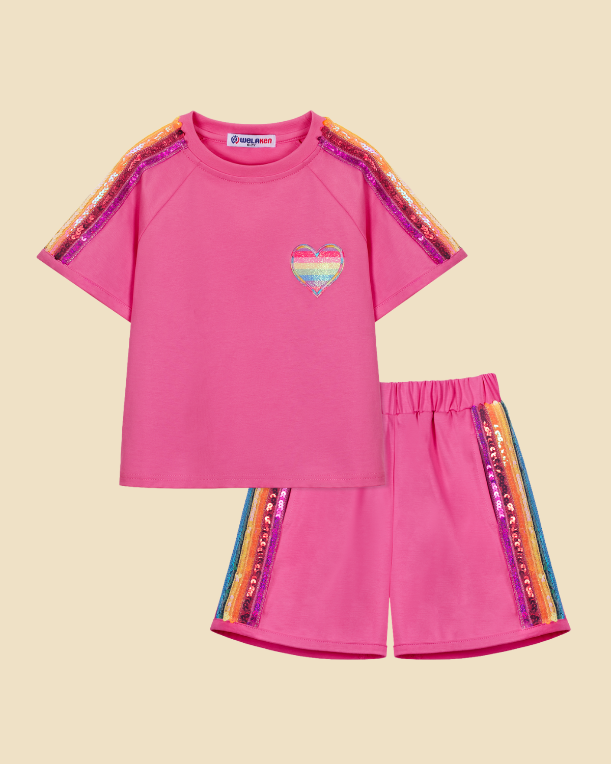 Rainbow Sequin Set