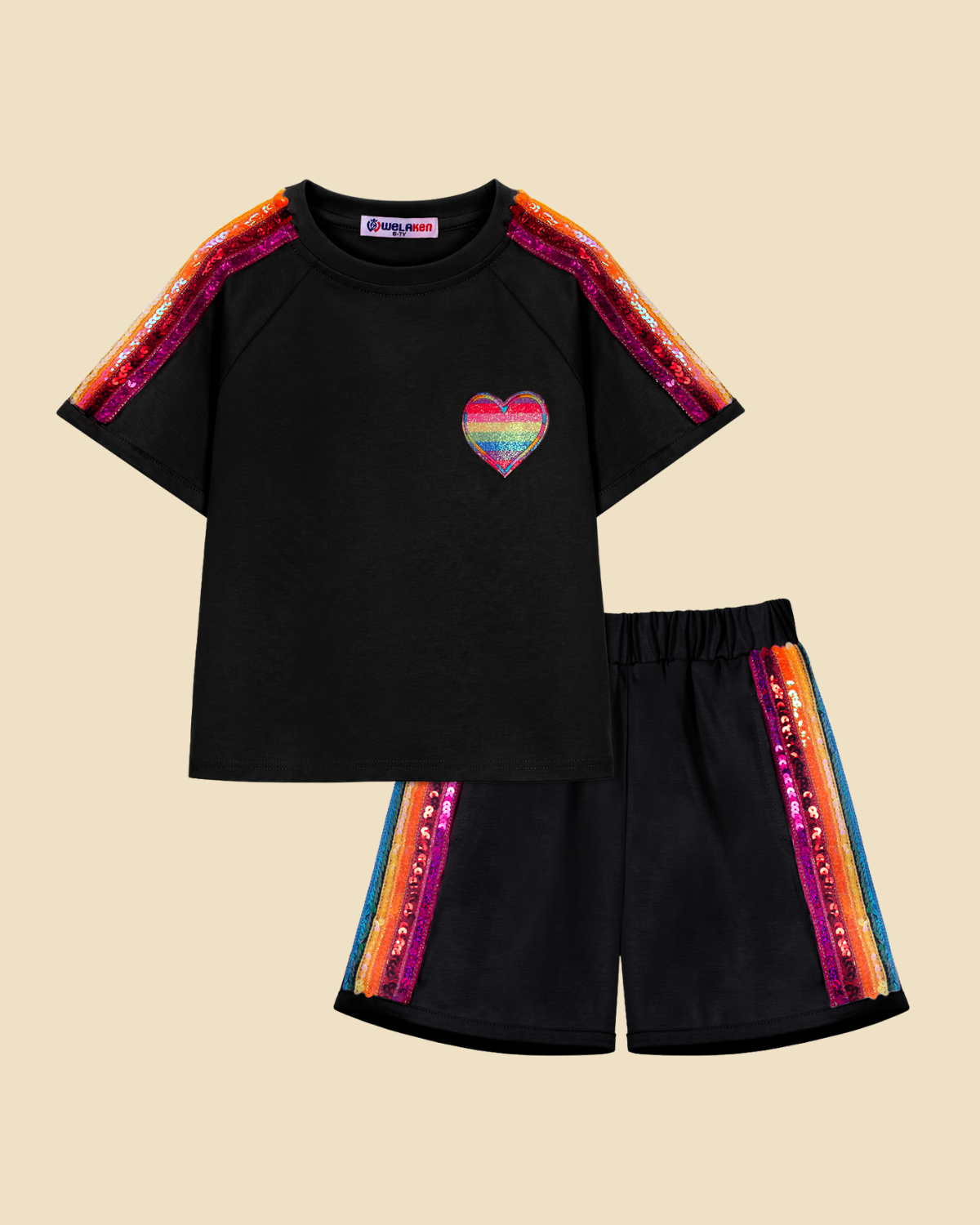 Rainbow Sequin Set