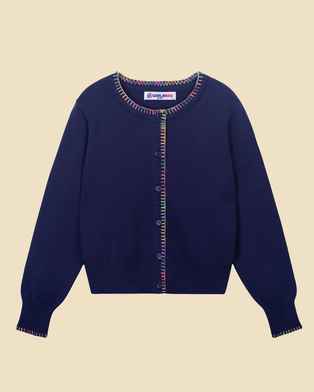 Rainbow Trim Cardigan