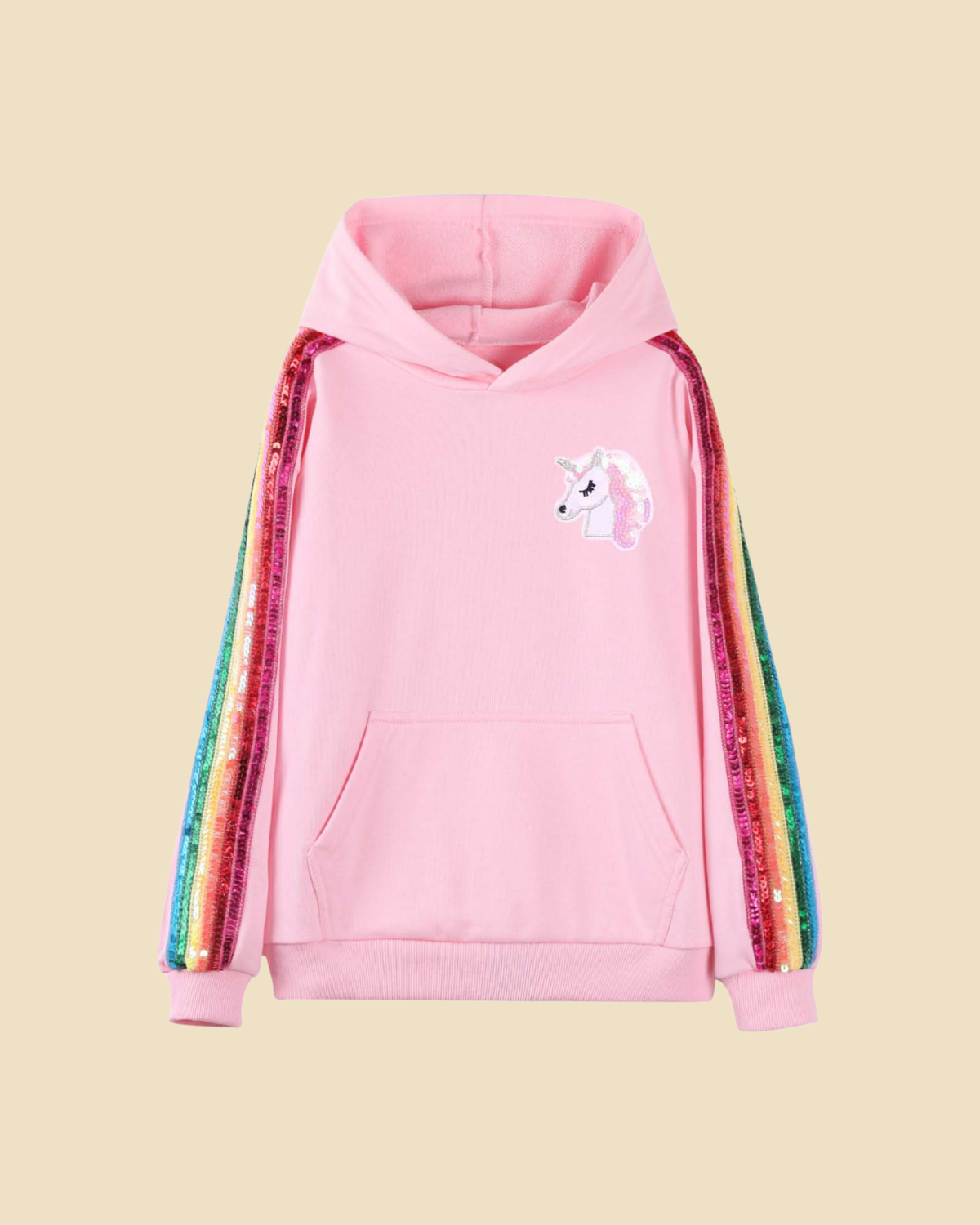 Unicorn Rainbow Sequin Hoodie