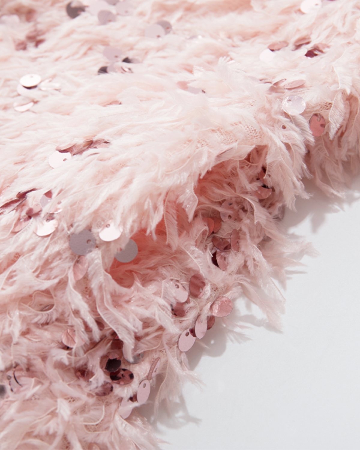 Faux Feather Sequin Jacket