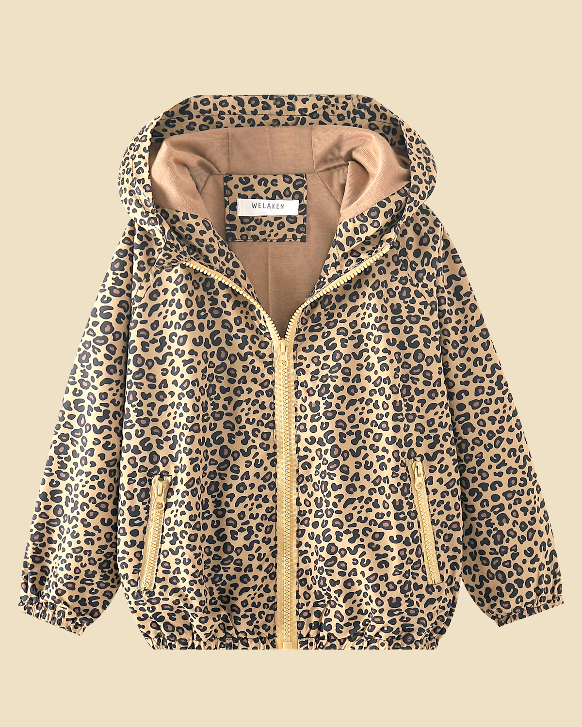 Girls' Lightweight Water-Resistant Hooded Jacket