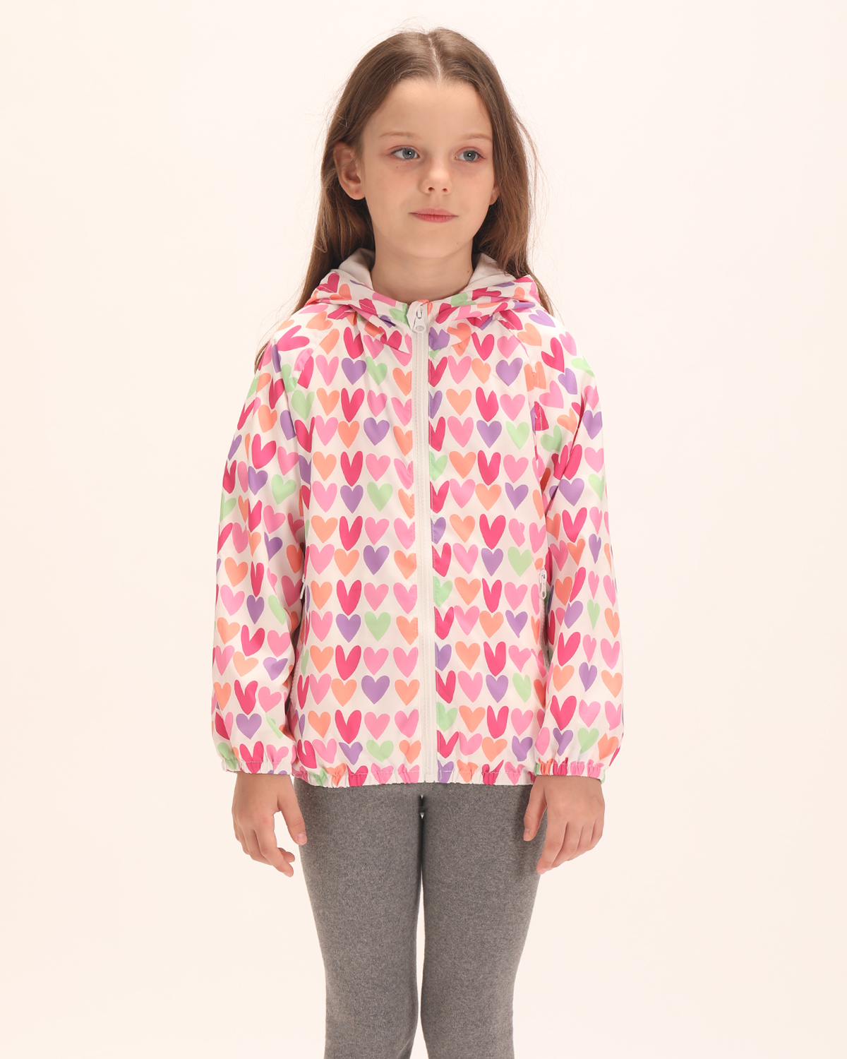 Adventure-Ready: Girls' Lightweight Water-Resistant Hooded Jacket