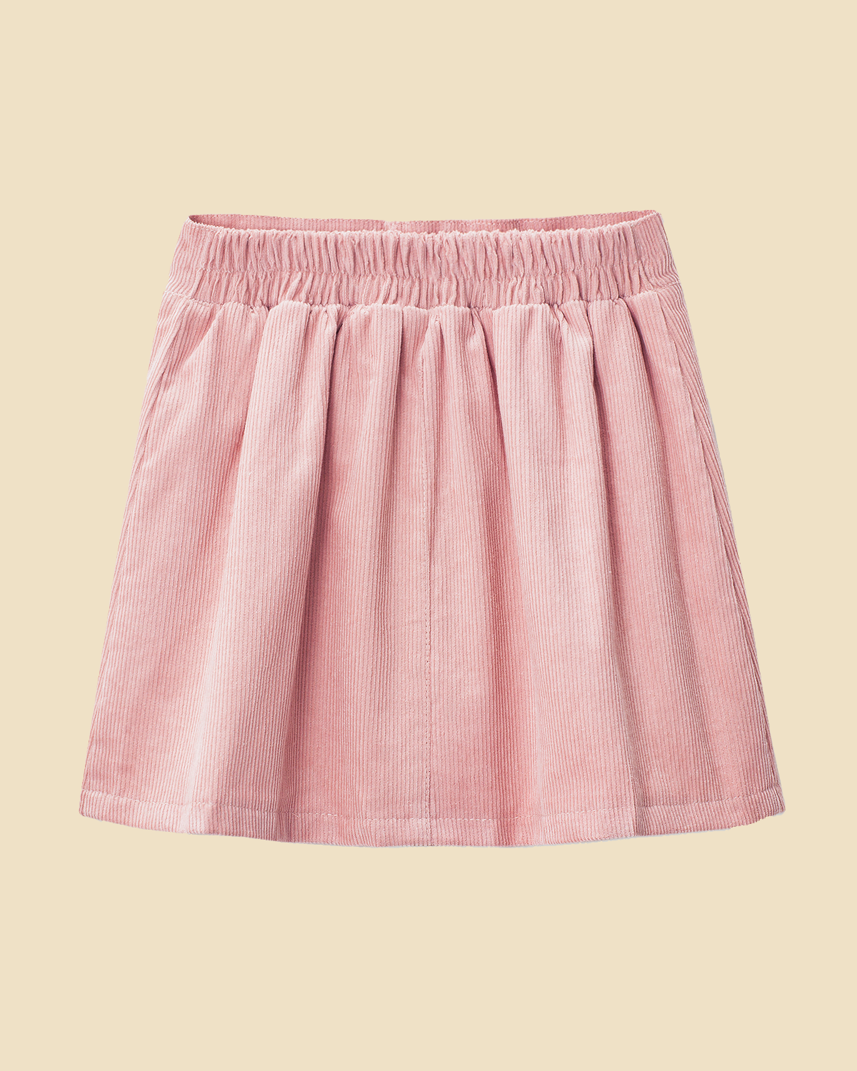 Velvet Vibes: Girls' Corduroy Mini Pencil Skirt