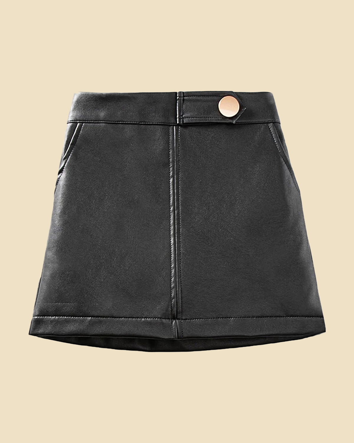 Sassy Chic: Girls' Faux Leather Short Skirt