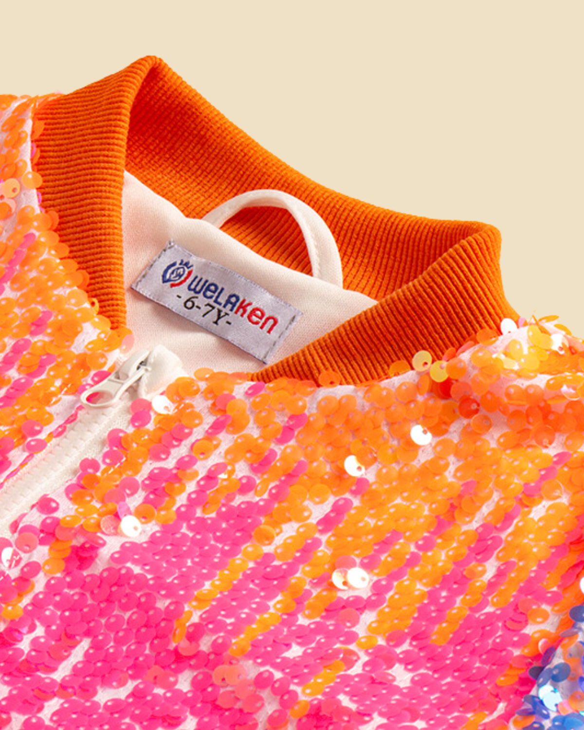 Glitter Galore: Girls' Lightweight Ombre Sequin Bomber Jacket