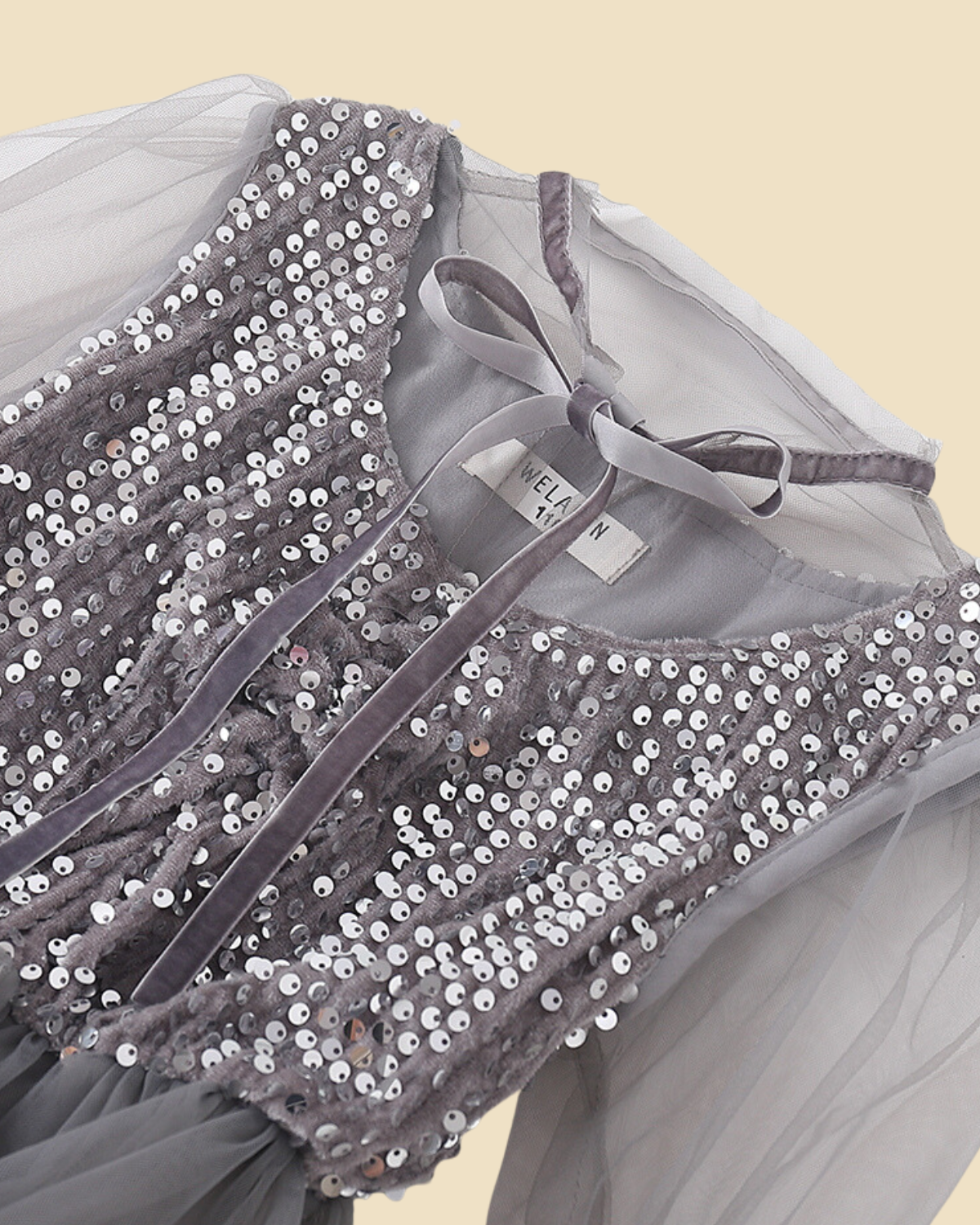 Sparkling Starlight: Girls' Sequin Tulle Party Dress
