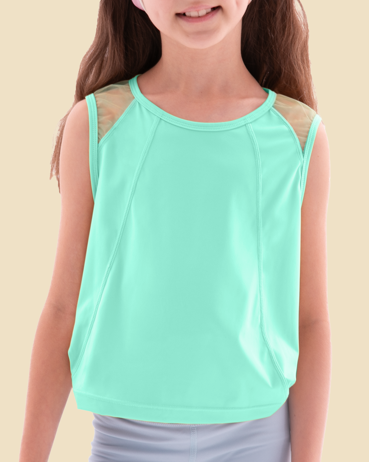 Active Mesh Back Tank Top