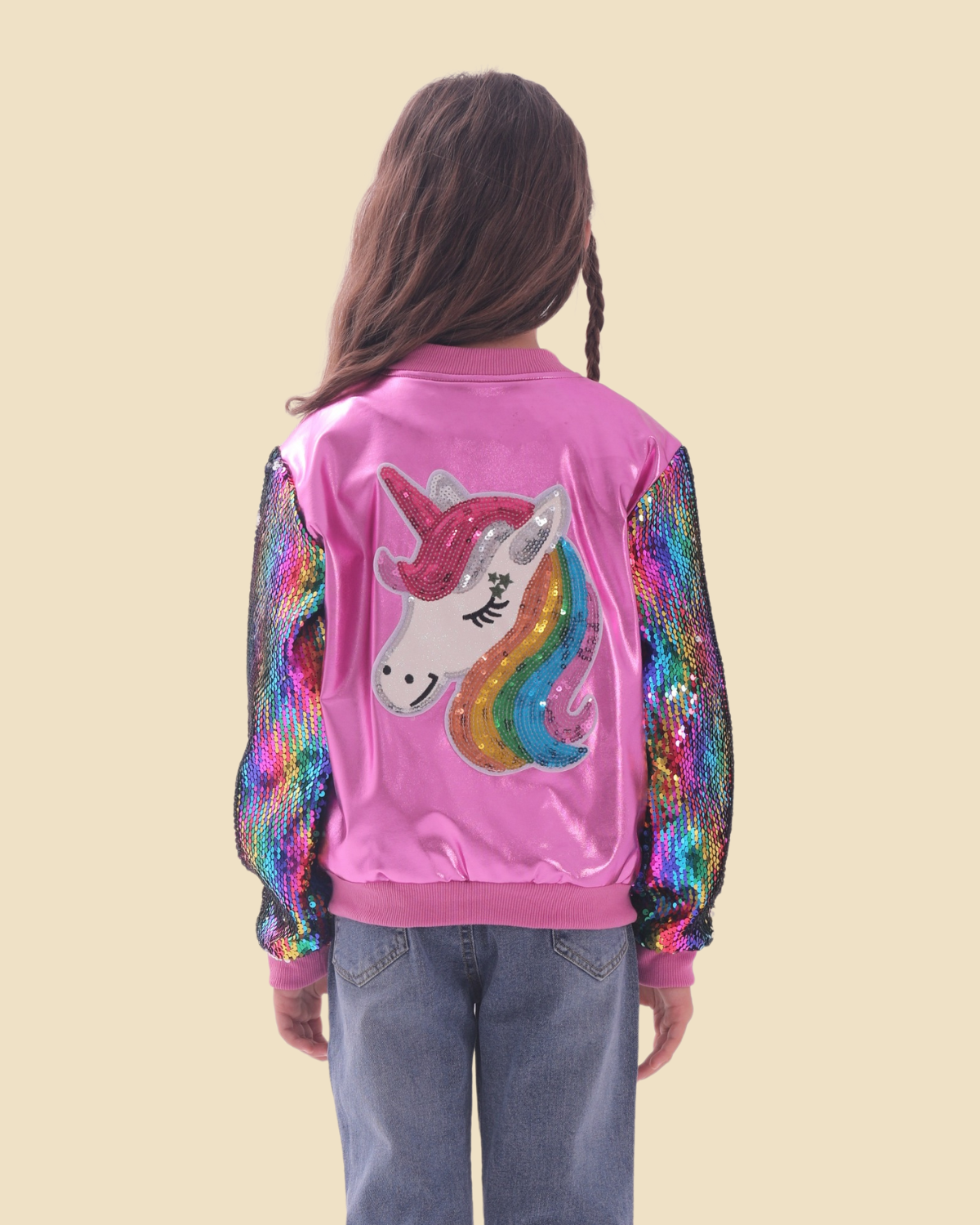 Unicorn Sequin Bomber Jacket