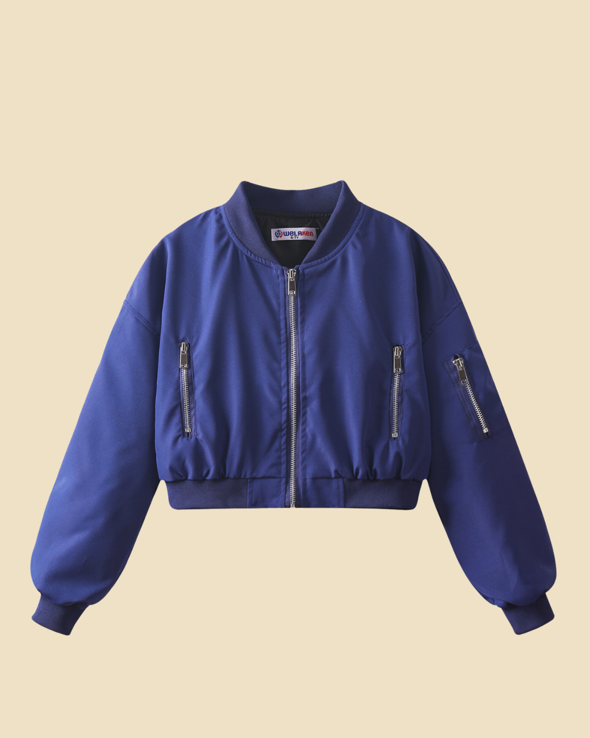 Fly High: Girls' Lightweight Multi-Pocket Bomber Jacket