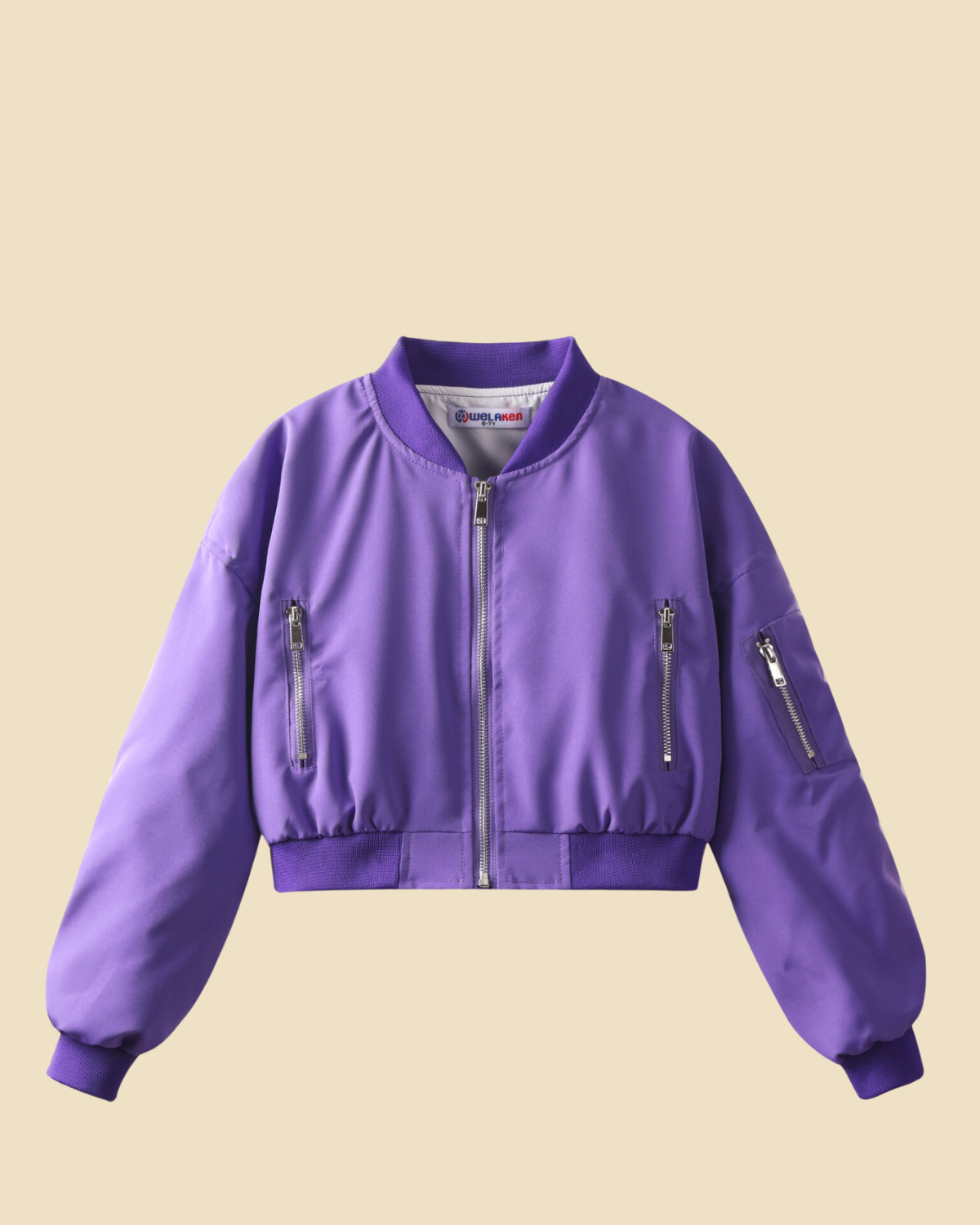 Fly High: Girls' Lightweight Multi-Pocket Bomber Jacket