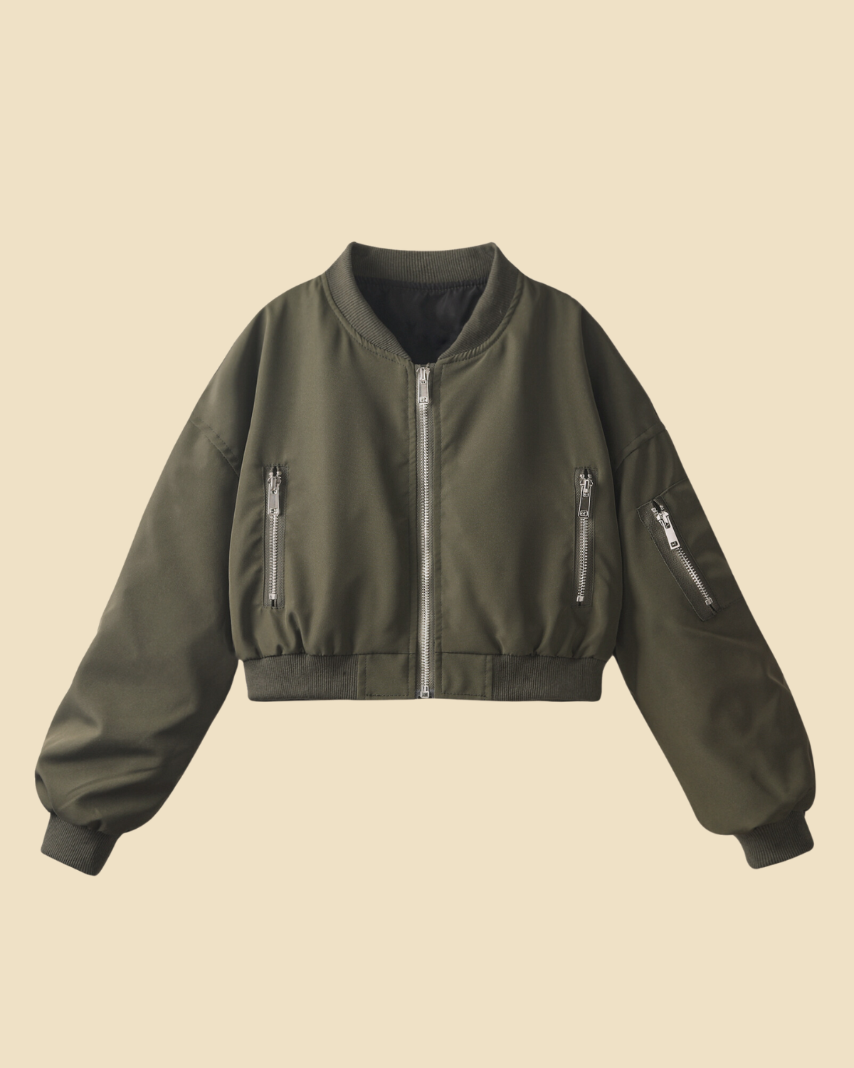 Fly High: Girls' Lightweight Multi-Pocket Bomber Jacket