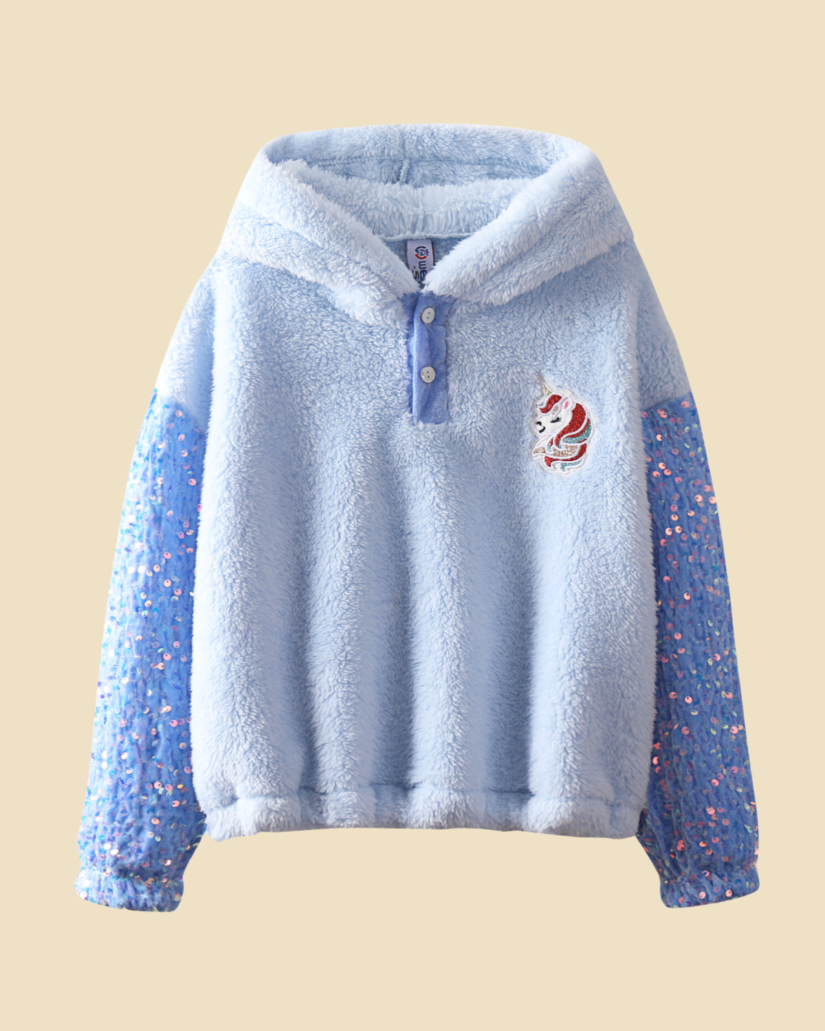 Enchanting Unicorn: Girls' Sherpa Fleece Sweatshirt