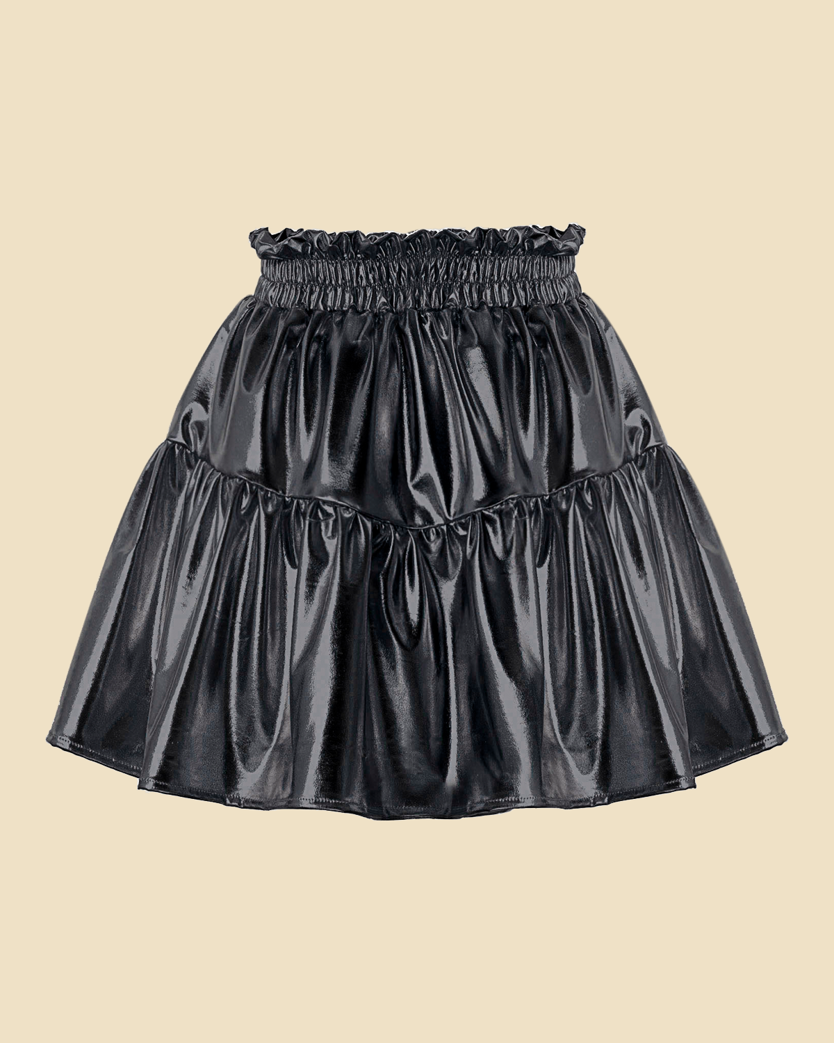 Twinkle Twirl: Girls' Shiny Metallic Skater Skirt