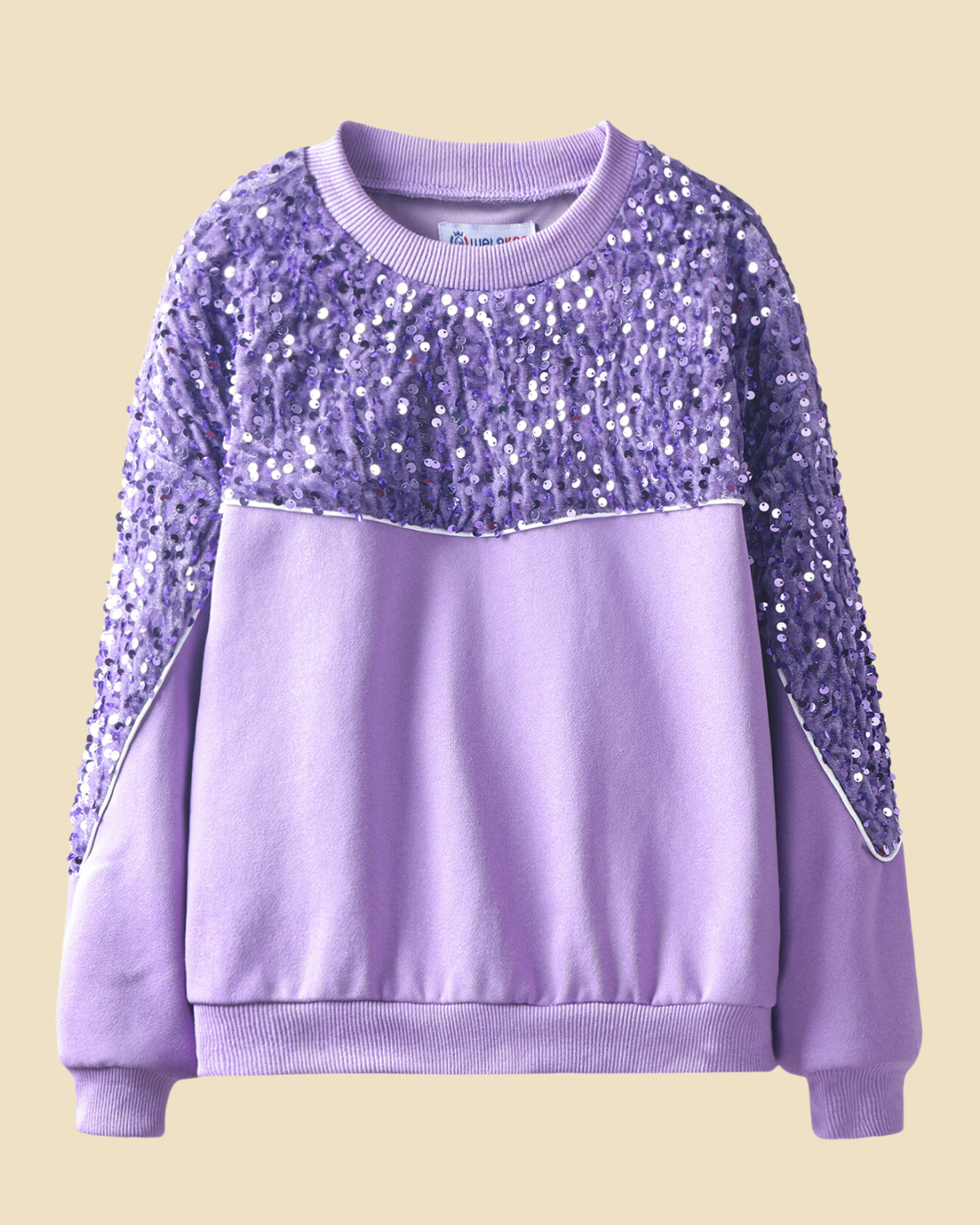 Shimmering Stars: Girls' Sparkling Sequin Sweatshirt