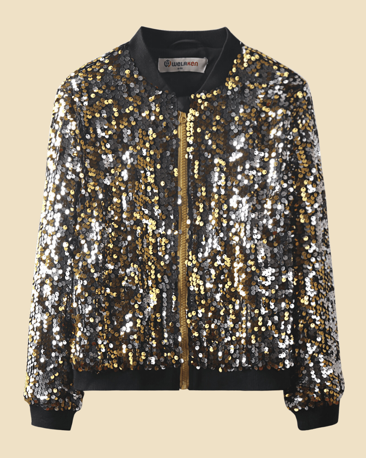 Glitter Galore: Girls' Lightweight Sequin Bomber Jacket