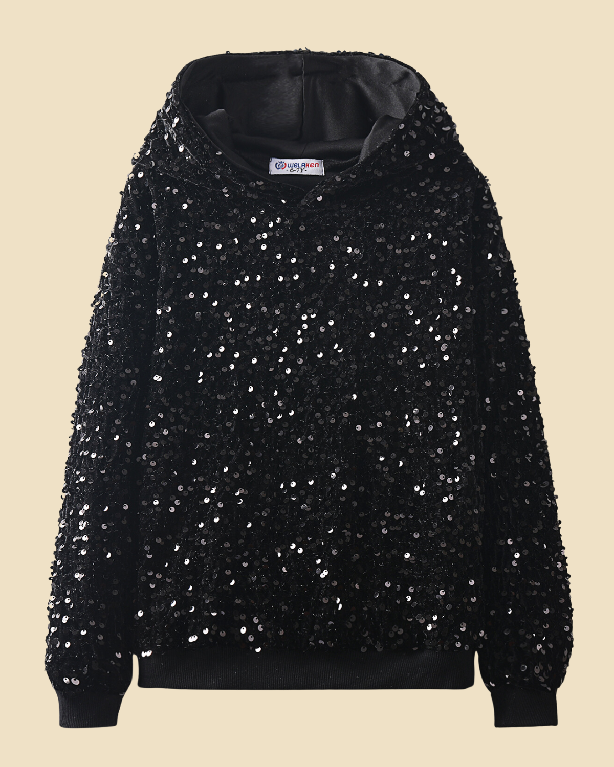 Sparkle & Shine: Girls' Sequin Sweatshirt with Pockets